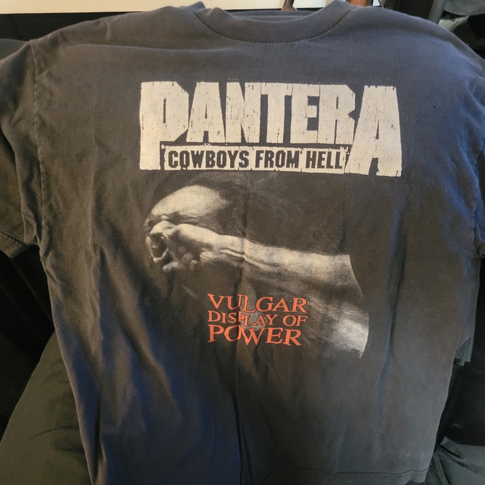 Vintage 90s Pantera Vulgar Display Of Power Tshirt